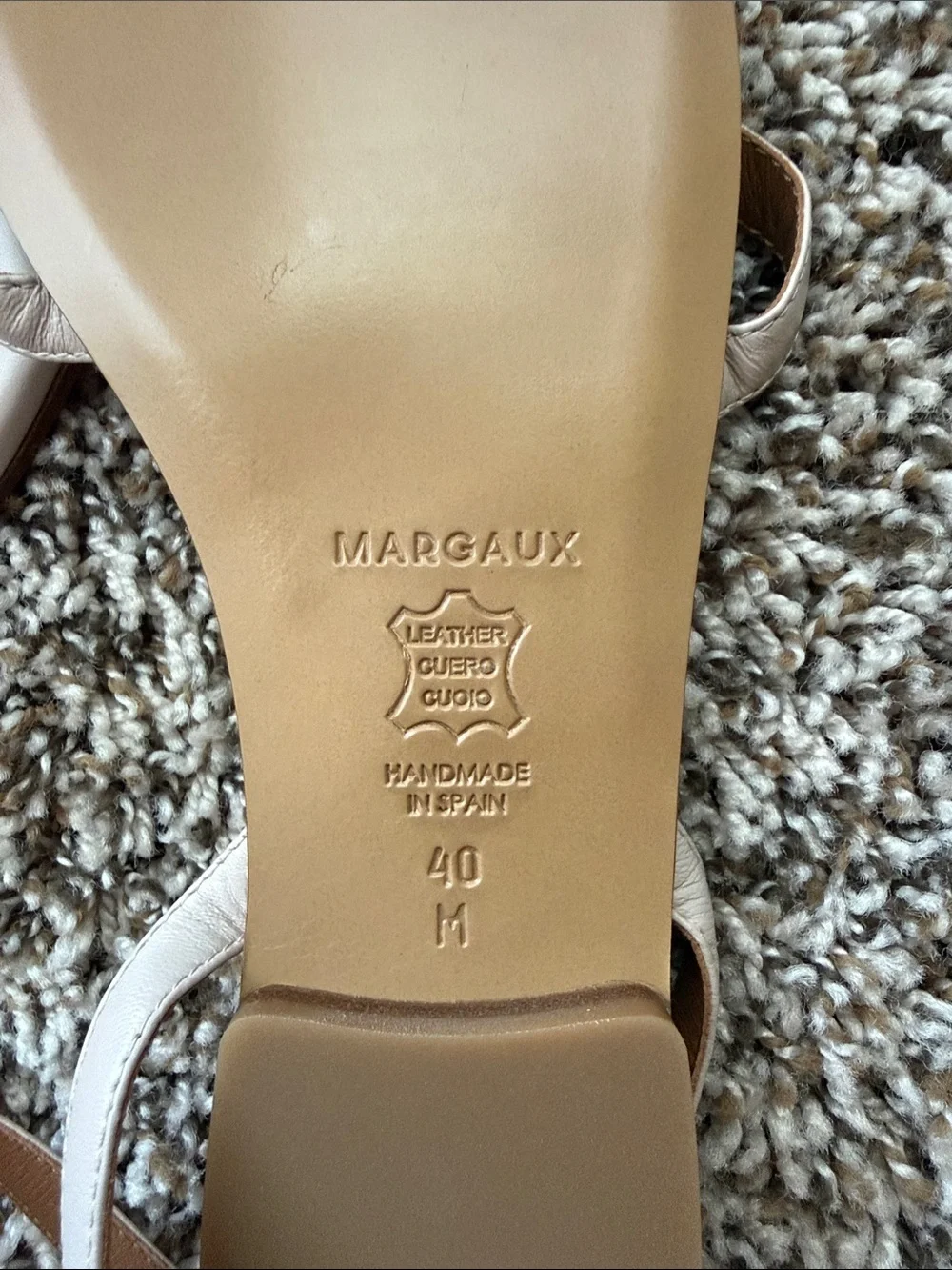 Margaux The Flat Sandal - Magnolia Nappa - 40 (US 9.5) / Medium NBW